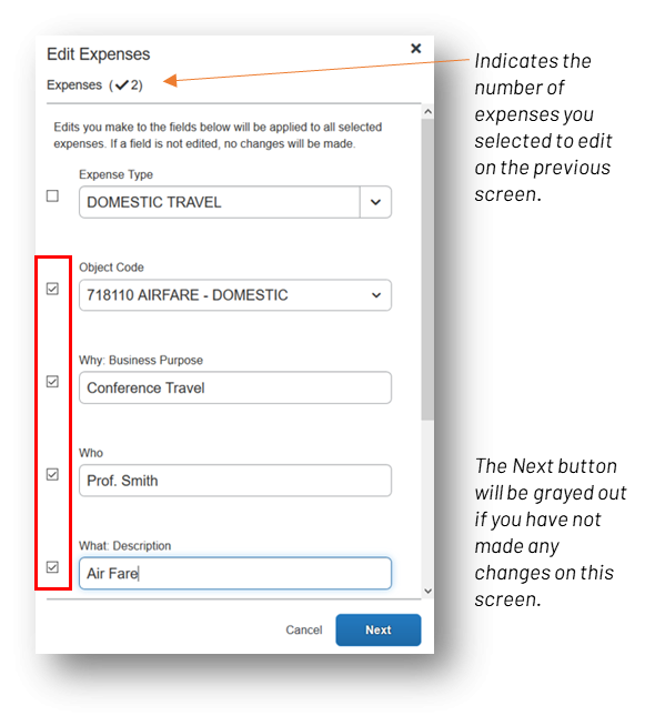 Concur Expense Edit Multiple Lines 