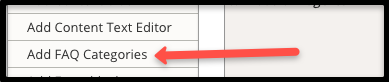 Add FAQ Categories