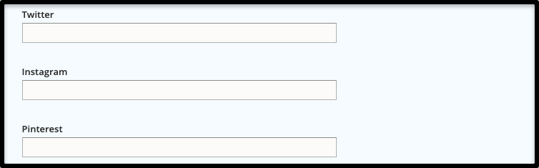 Add Twitter, Instagram, and Pinterest
