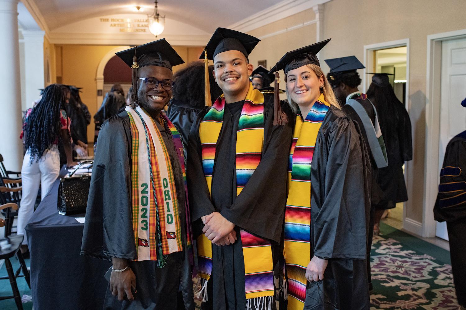 Students celebrate at the Kushinda/Ritos de Pasaje ceremony. 