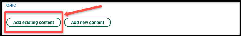 Add Existing Content Button