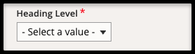Heading Level