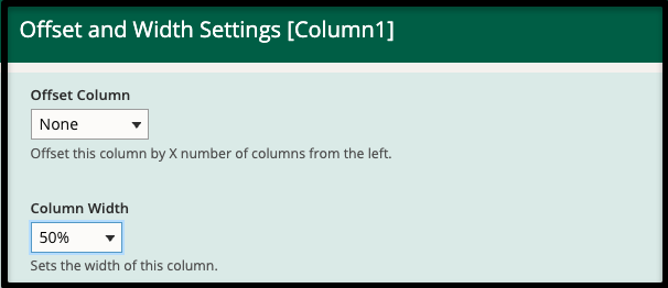 Set the Column Width