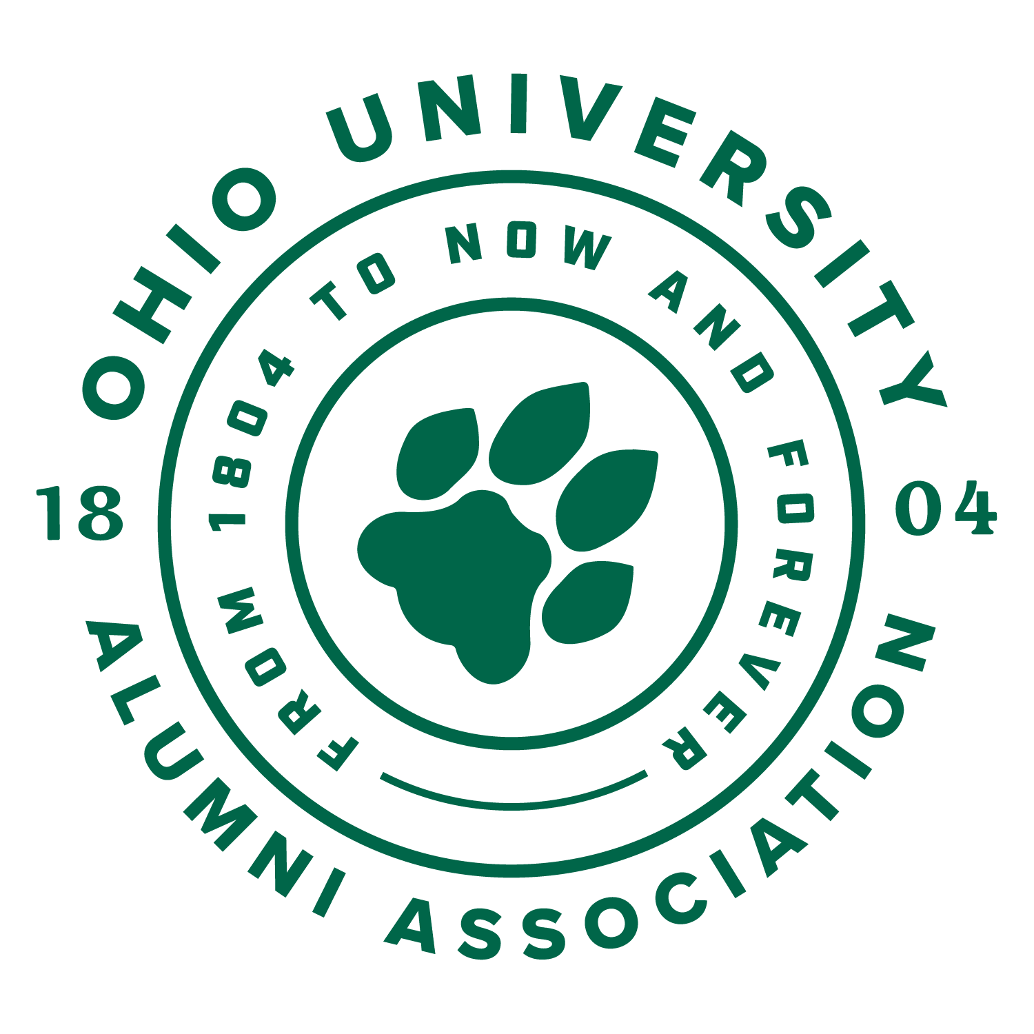 OUAA circle logo with paw print.