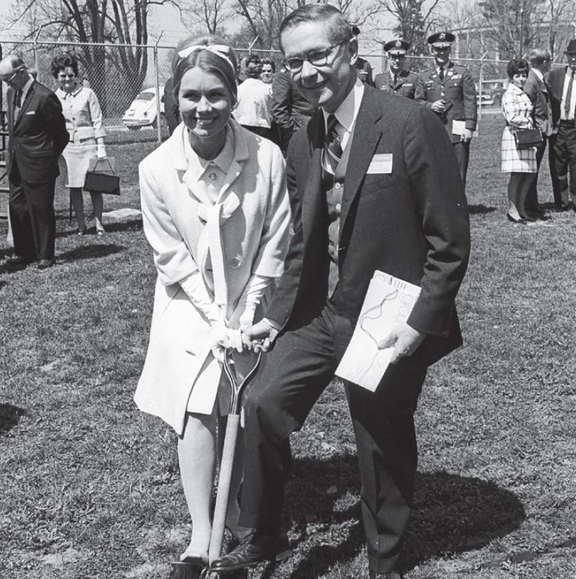 President and First Lady Alden at West Green groundbreaking