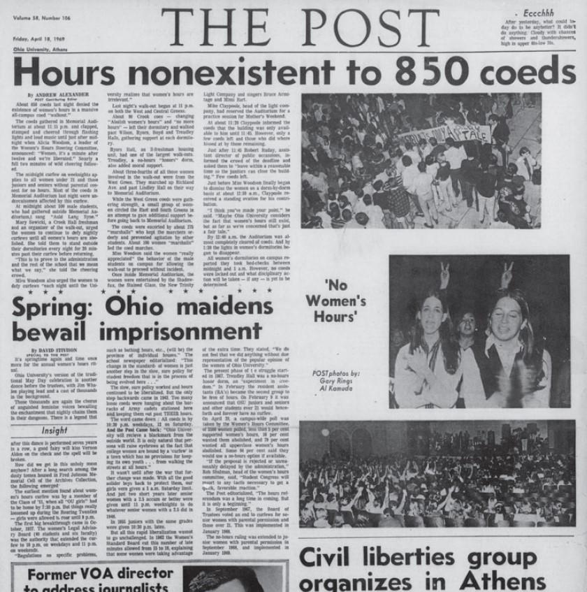 The Post front page about curfew protests