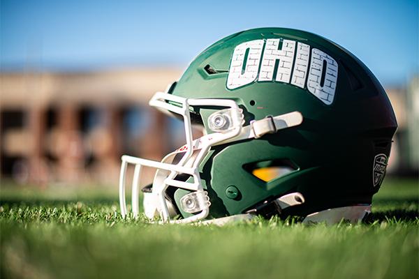 Ohio wore special helmet decals with a brick pattern in honor of the 100th playing of the Battle of the Bricks.