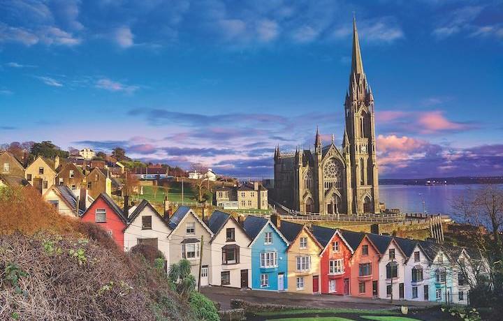 Colorful houses in Cork.