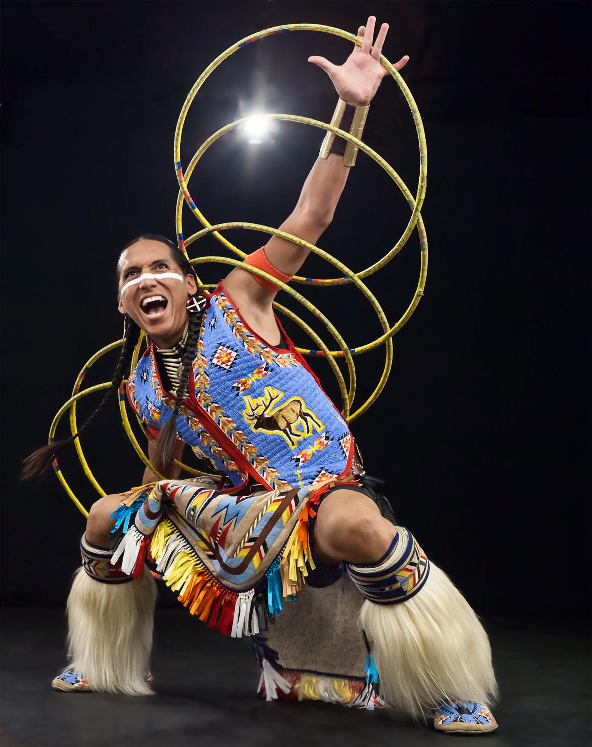 Tony Duncan dancing with Apache hoops