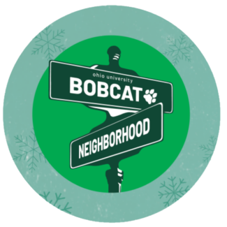 Bobcat Neighborhood logo with street signs.