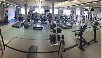 Gym workout facility and equipment.