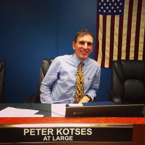 Peter Kotses at his councilman desk