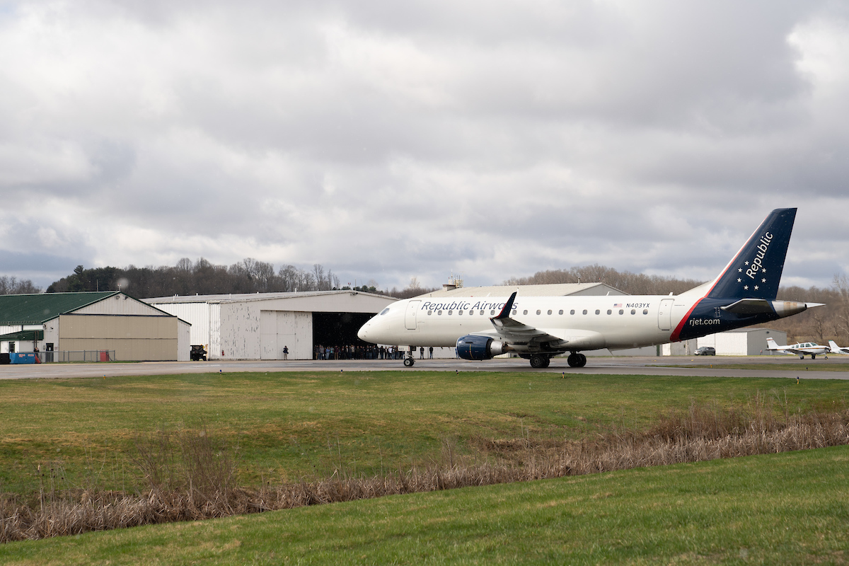 Republic Airways jet visits Ohio University