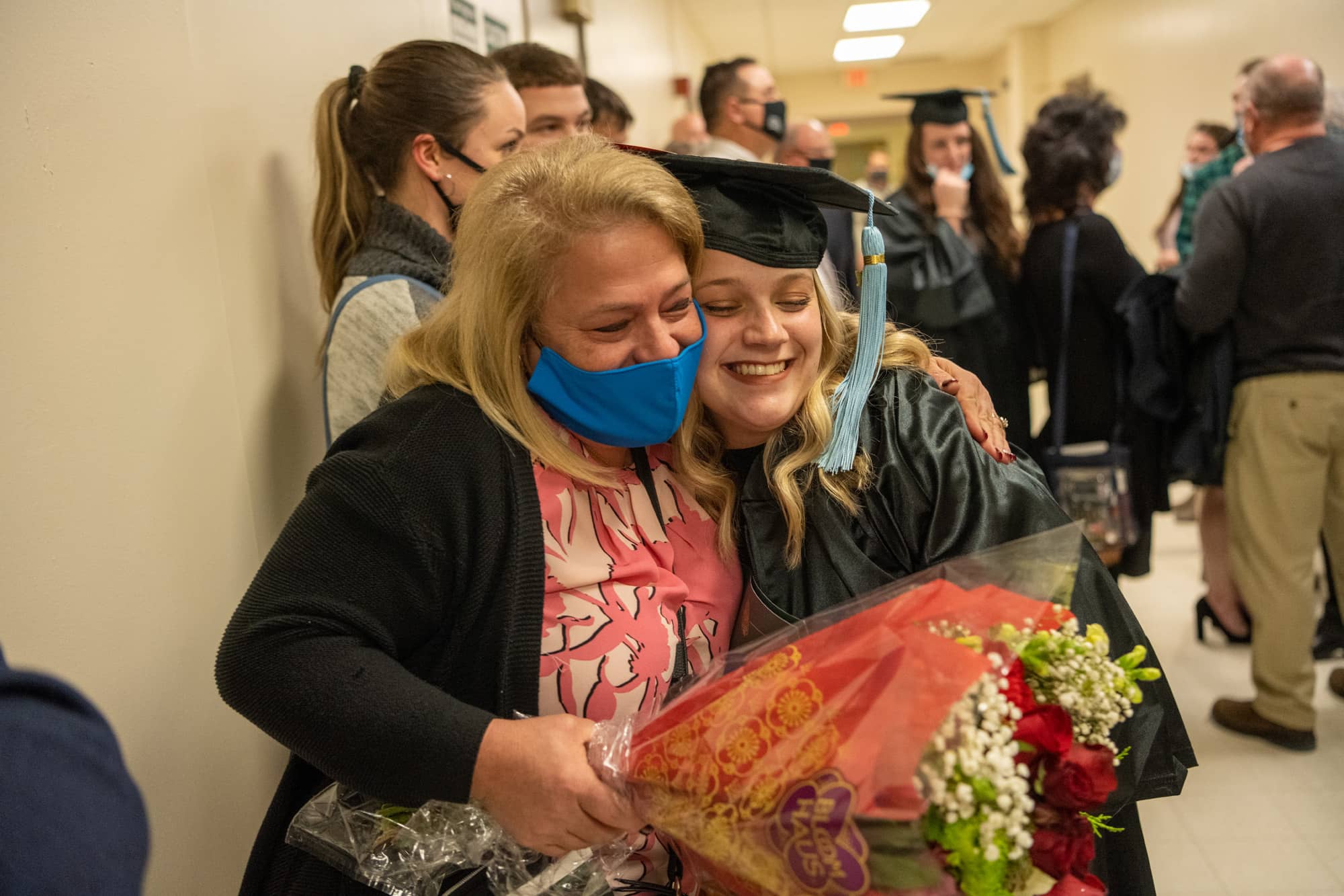 Karla Poole (Right) receives a hug from her mother Darby Poole following gets a Graduation Recognition Ceremony at the Chillicothe Campus. 