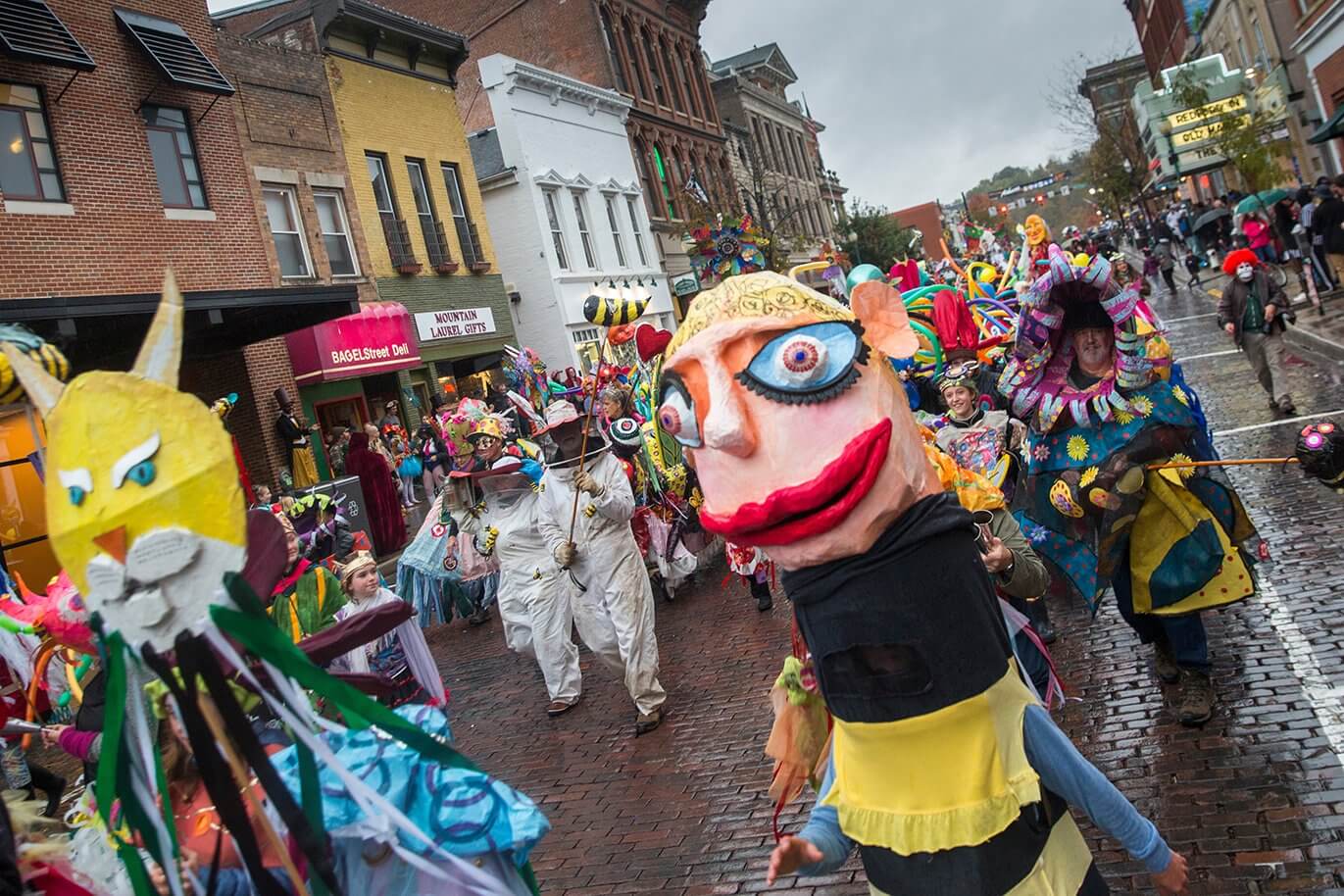 Honey for the Heart Parade in 2018 on Court Street in Athens, Ohio