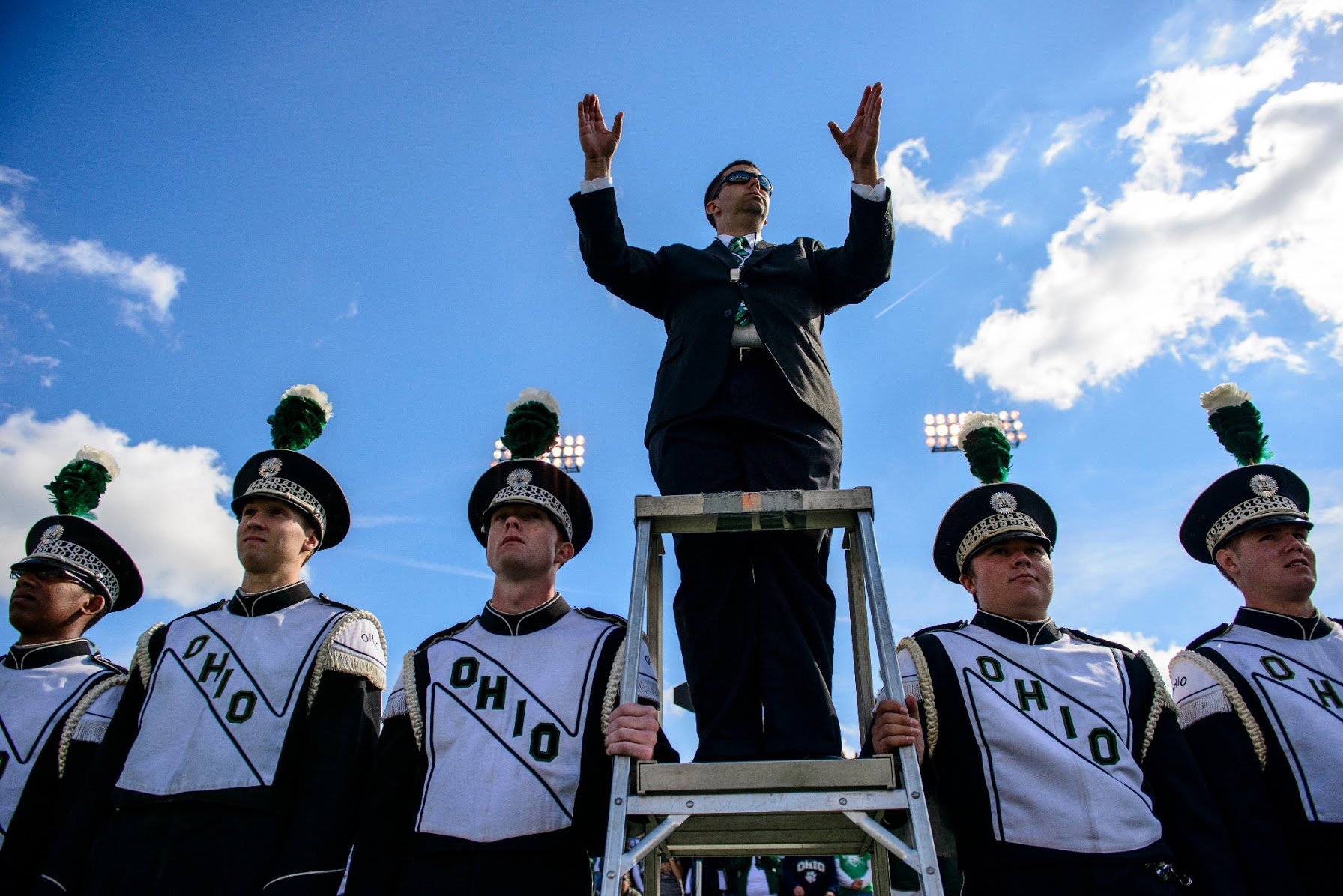 Ken Will conducting the Marching 110 in 2012