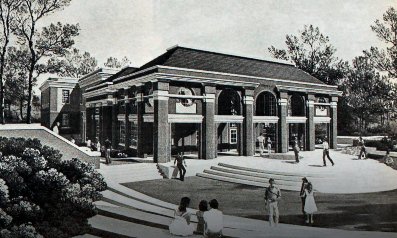 Rendering of College Green plans of the ampitheater