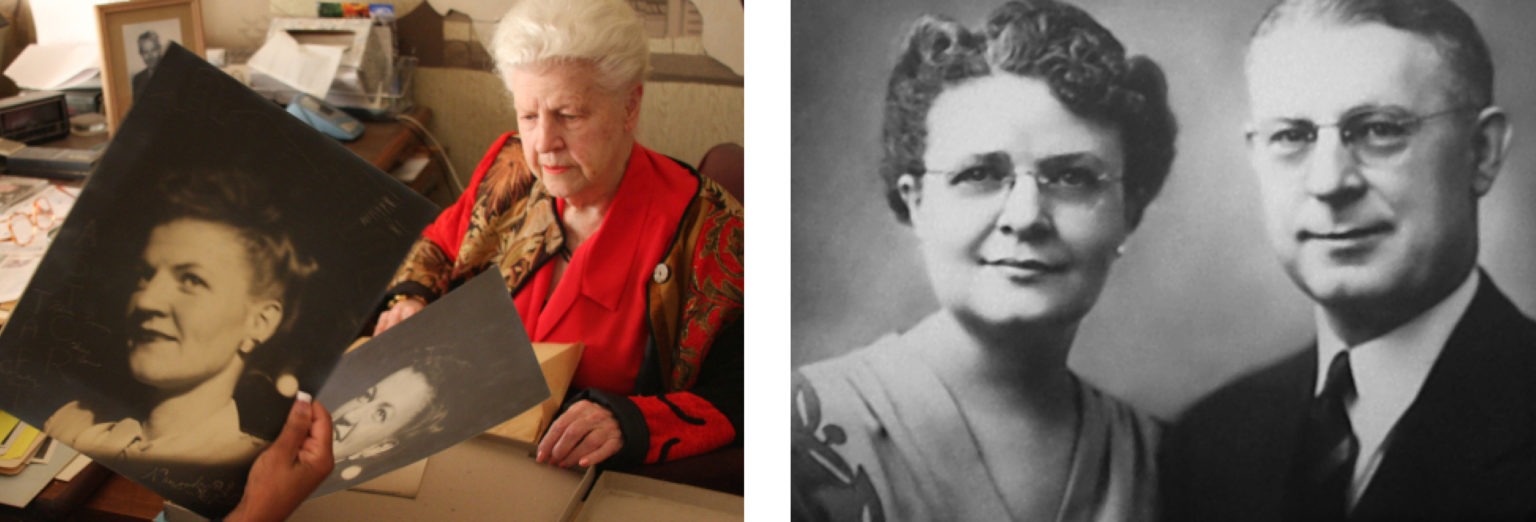 Dr. Violet L. Patton, BSED ’38, and her parents, Gladys W. and David H. Patton