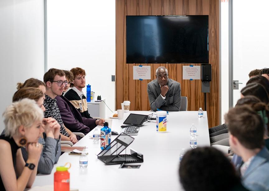 OHIO Fellows connected with Ward at his office in New York City this past December. Photo by Karsten Moran