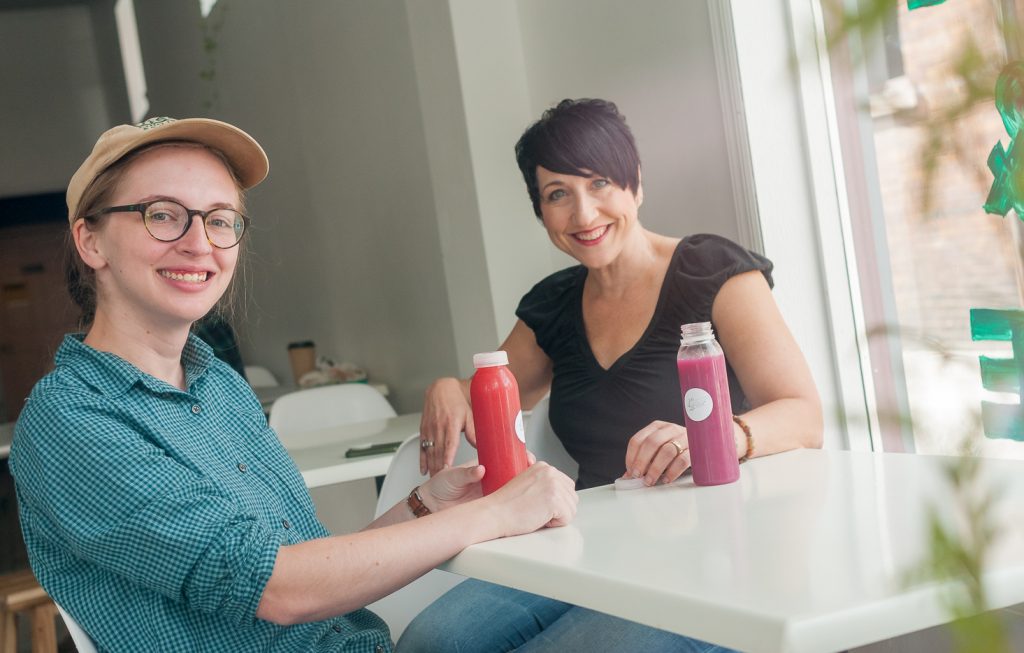 Two Pittsburgh-area alumnae and former colleagues are aged decades apart, yet open up about their shared love of storytelling. Photo by Christopher Sprowls