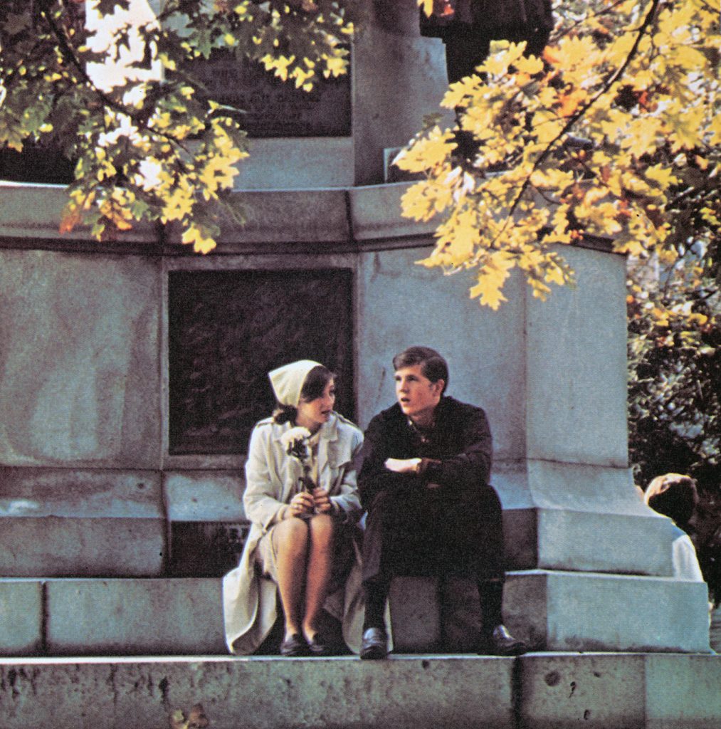 This photo from the 1968 Athena is like many others over the decades, proving “The Monument” on College Green as one of the most favored meeting spots on the Athens Campus.
