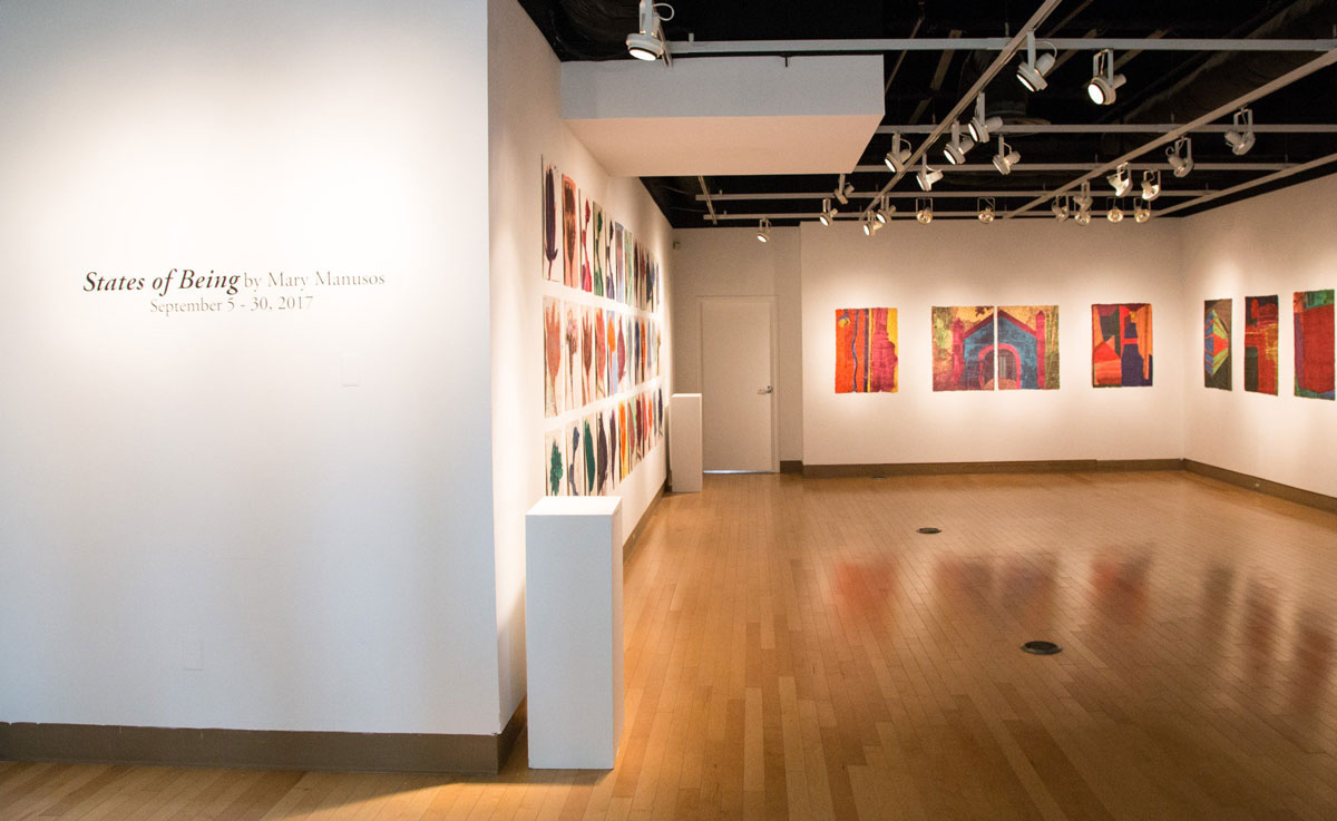 States of Being, recent work by Professor Emerita Mary Manusos, was on view in Trisolini Gallery in early September. The exhibition was part of a series of events presented by the printmaking program and OHIO’s School of Art + Design.