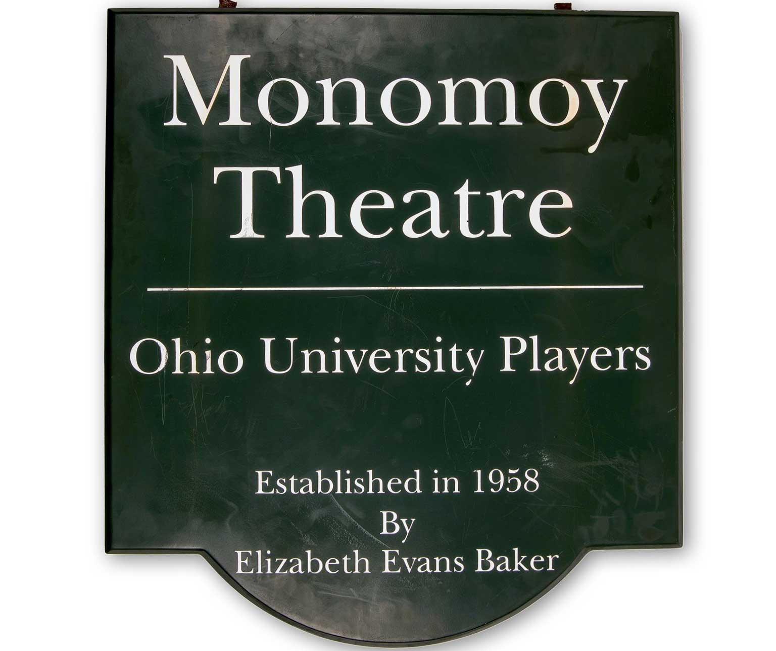 Sign from Monomoy Theatre, a lab for theater students for 57 years. 