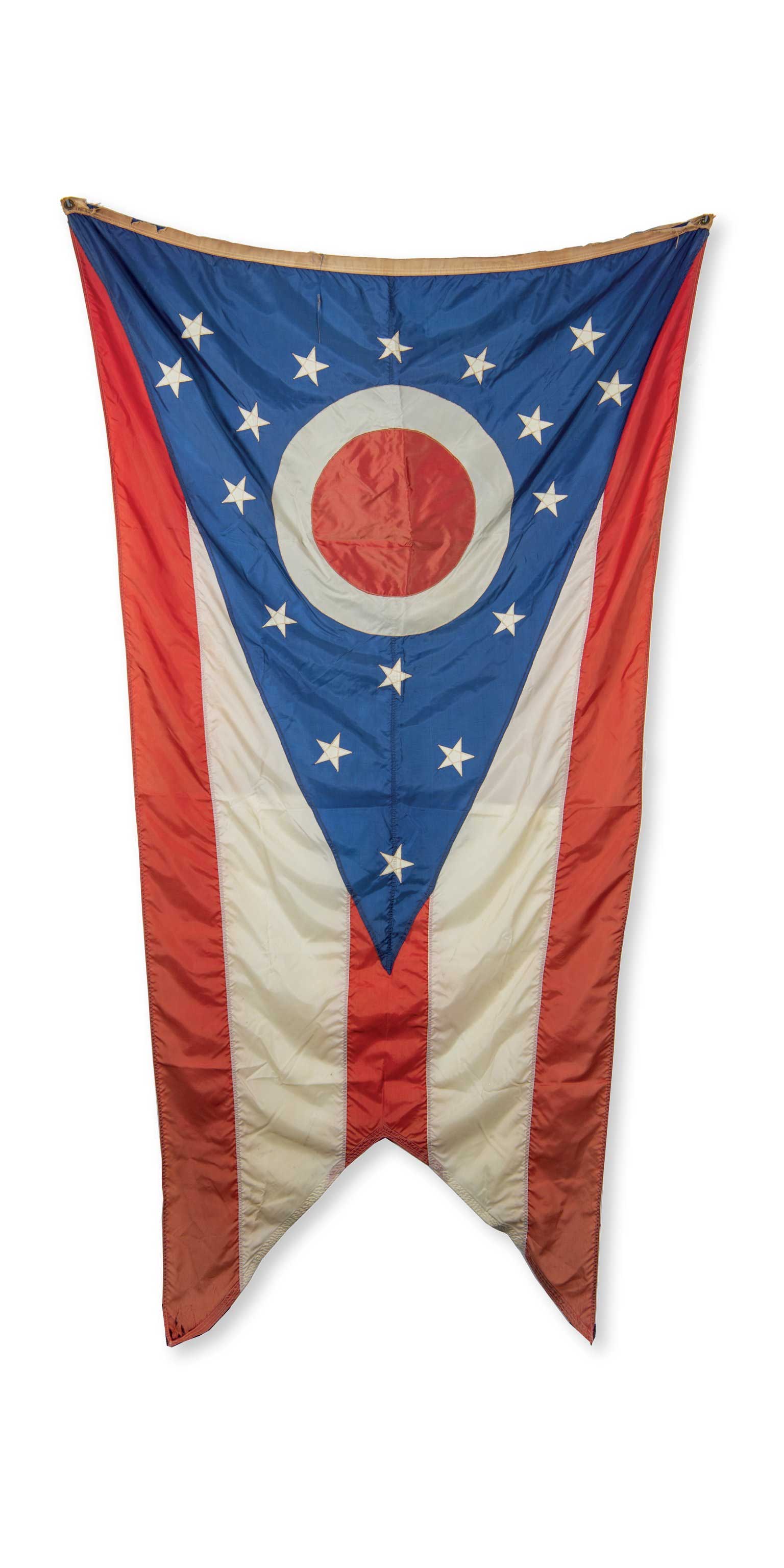 A State of Ohio flag that flew atop Cutler Hall for decades. 