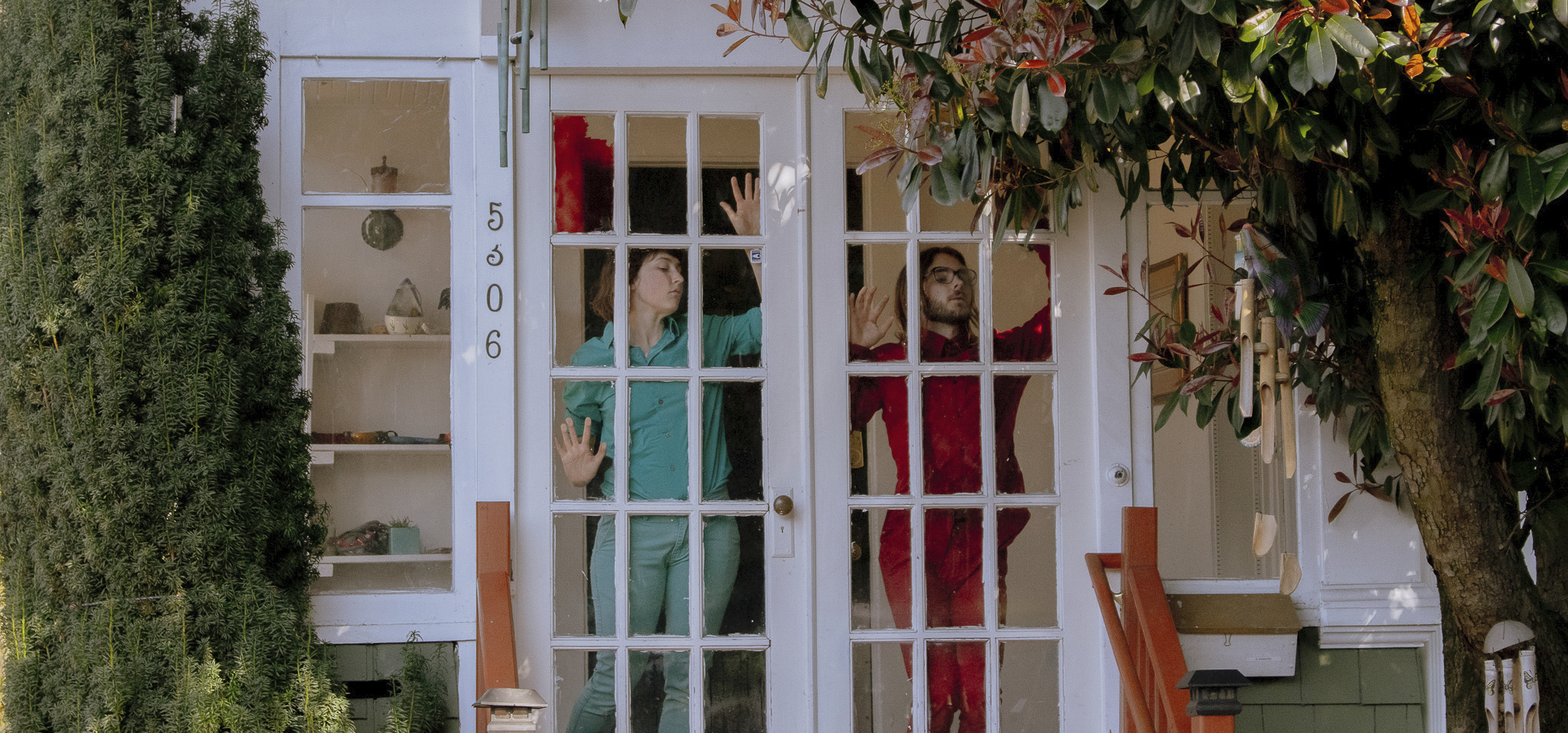 Dancers stuck behind door