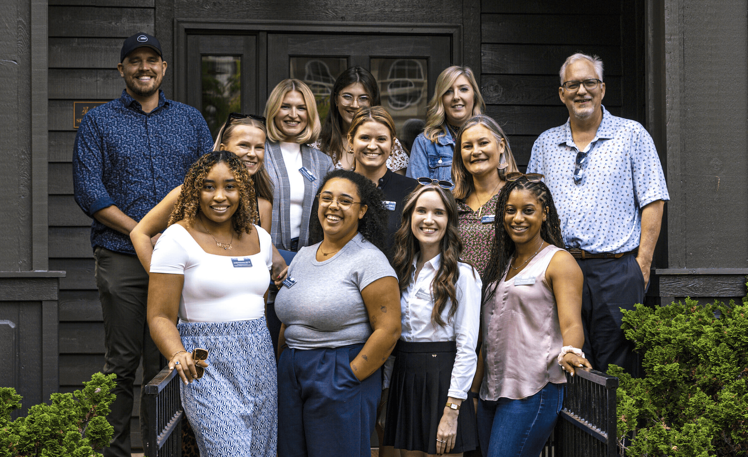 The full Inaugural cohort together with Director Erin Roberts and Dean Scott Titsworth