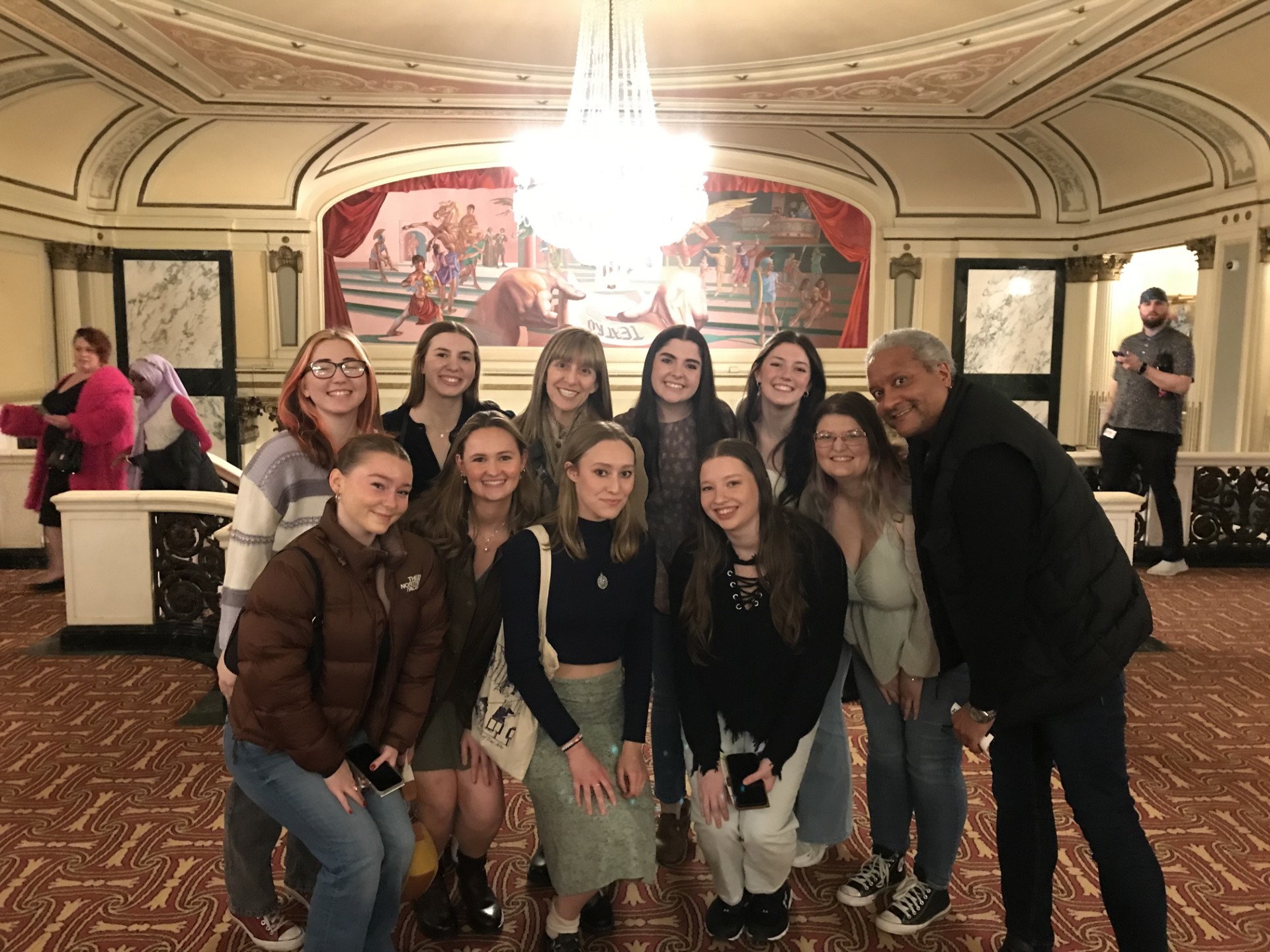 Moore and some of her students at the Complexions Contemporary ballet performance in Columbus, Ohio. 