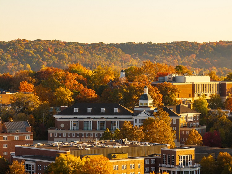 Ohio University and Athens, Ohio on a Fall day