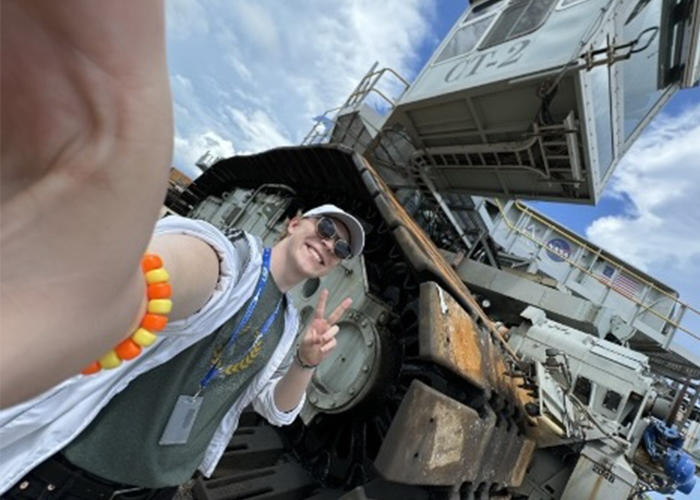 William Hamilton poses for a selfie at NASA