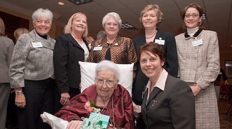 Leona Hughes pictured with members of Women in Philanthropy