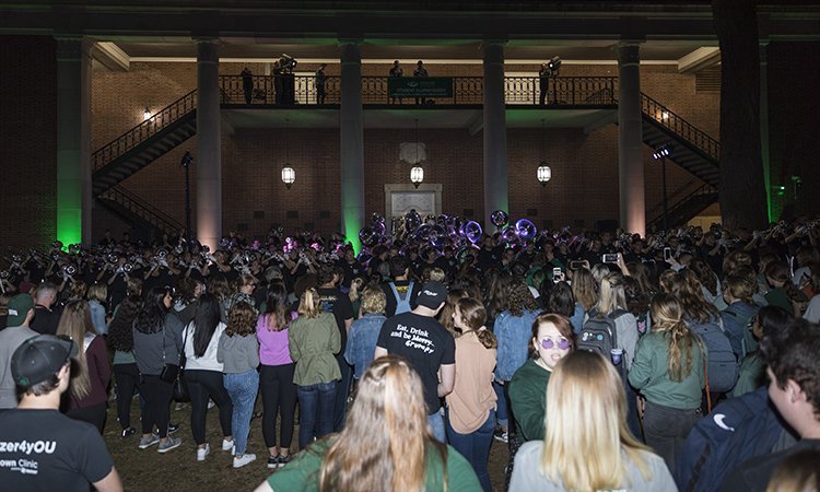 Bobcats enjoy a rousing performance from “The Most Exciting Band in the Land,” OHIO’s Marching 110, which capped off the 2019 Yell Like Hell Pep Rally.