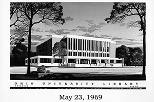 Pictured is the architect’s rendering of Alden Library.