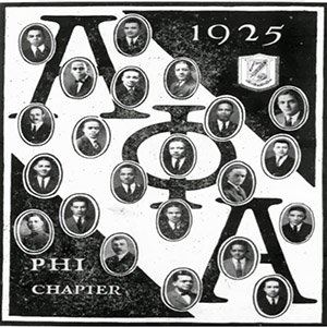 Pictured is the 1925 class of Alpha Phi Alpha Phi Chapter members at Ohio University. 