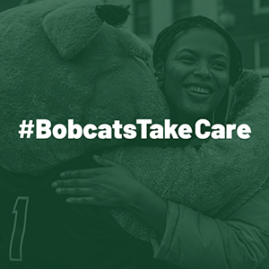 Pictured is the Bobcats Take Care campaign logo.