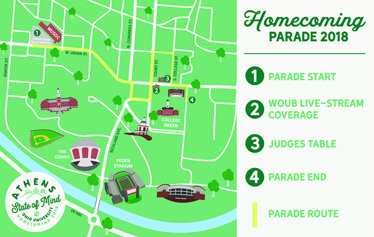 This graphic shows this year's Homecoming Parade route. 