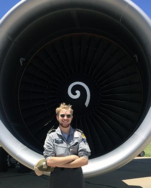 Ohio University aviation alumnus Jon Wittoesch, BSA '13. Since graduating, Wittoesch has become a captain at Delta Private Jets.