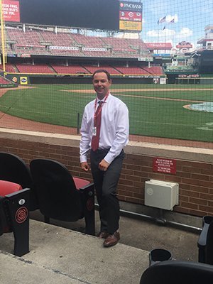 Jonathan “J.R.” Reynolds, BSSPS '12 MSRSS '13, played on the OHIO Baseball Team while studying sport management. Today, Reynolds is a scouting supervisor for the Cincinnati Reds.