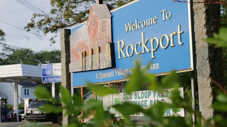 Sign for Rockport, Massachusetts, where Lobster Fest 2018 will be held