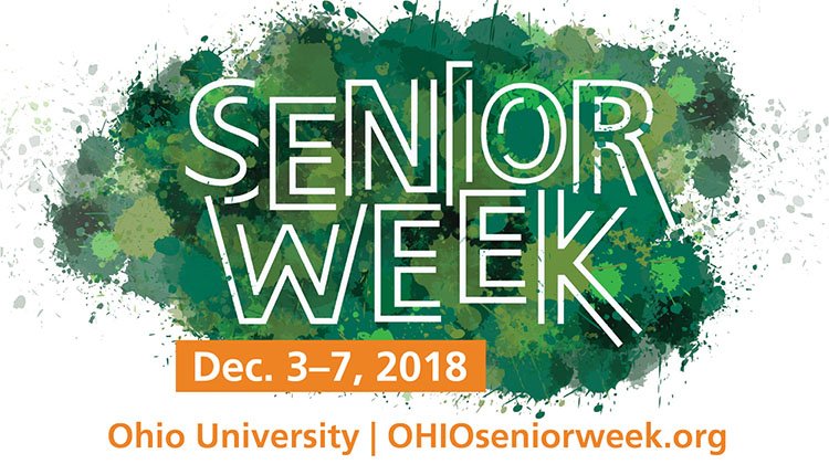 Pictured is the logo for Ohio University's fall 2018 Senior Week, scheduled for Dec 3-7.