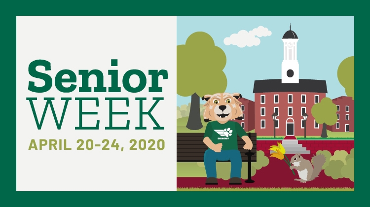 Pictured is the Senior Week 2020 logo, celebrating Ohio University's Class of 2020.