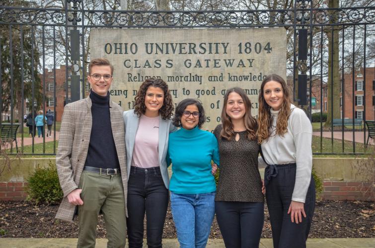 The five OHIO students behind Bobcats, Get on the Map. 