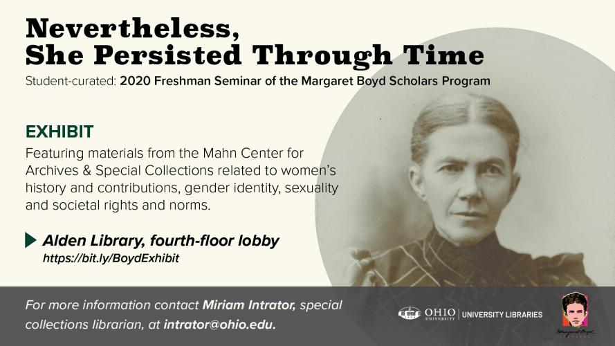 “Nevertheless, She Persisted Through Time,” exhibit is on display in Alden Library