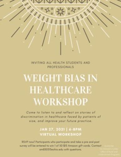 Poster for the Weight Bias in Healthcare Workshop