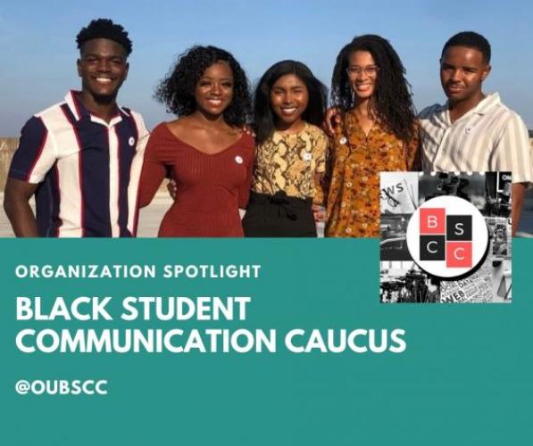 The Black Student Communication Caucus E-Board after a Black alumni networking event.