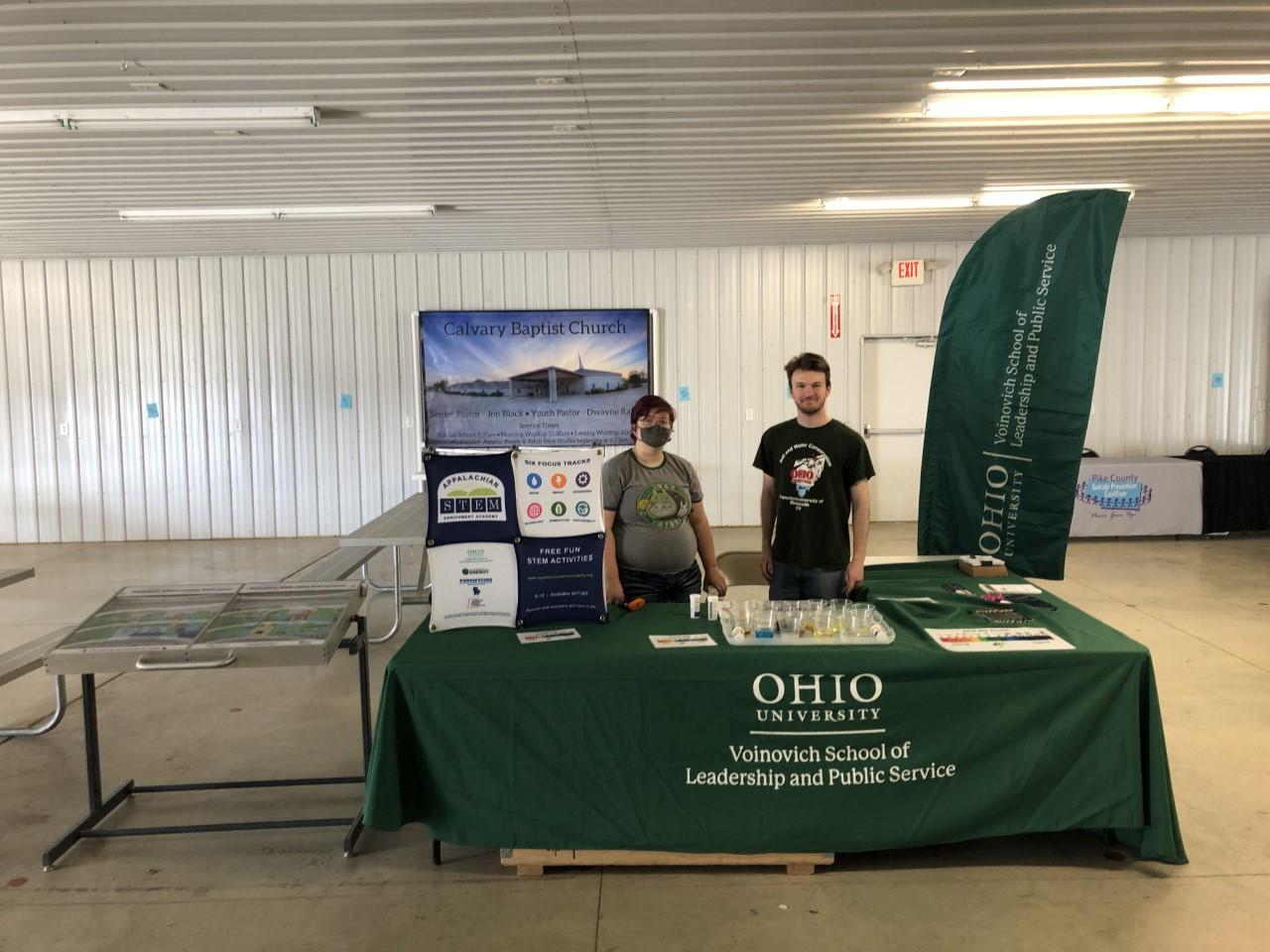 Ohio university staff member Sebastian Teas and student Tatiana Burkett.