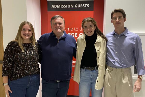 From left, OHIO alumni Ellen Gill-Franks, Larry Hayman, Michaela Beatham-Garcia, and Sebastian Johnson.